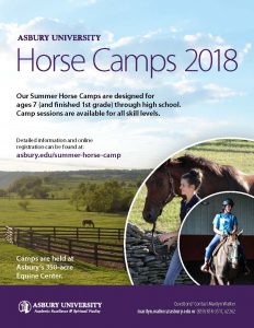 Equine Summer Camps at Asbury University 2018