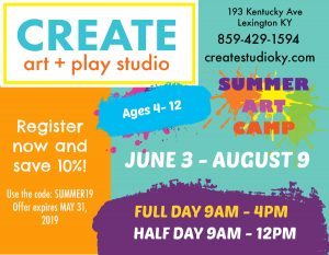 Camp CREATE Summer Camps 2019