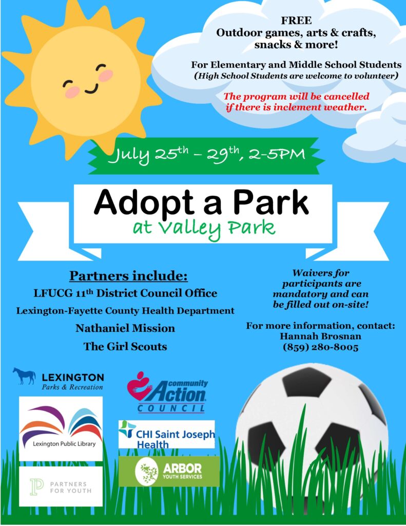 Adopt a park 2022 English flyer