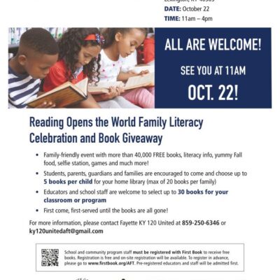 Reading Opens the World Family Literacy Celebration and Book Giveaway