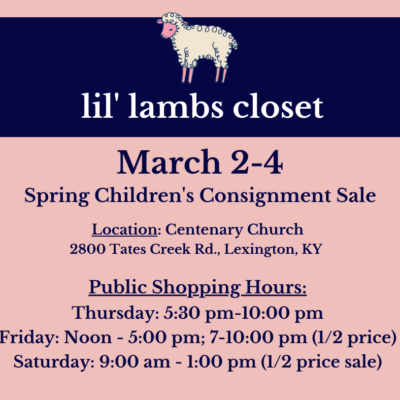 Lil' Lambs Closet Consignment Sale