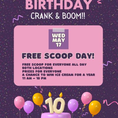 Crank & Boom FREE Scoop Day