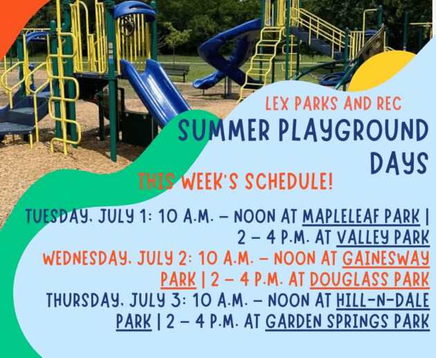 Summer Playground Days July 1 25