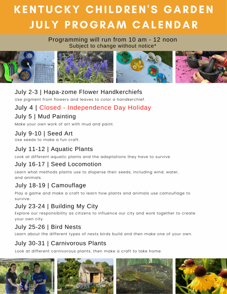 July KCG Calendar 2025