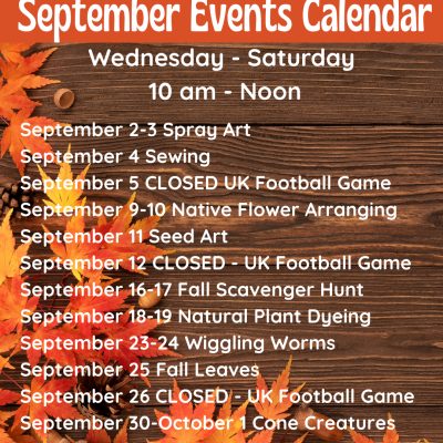 Kentucky Children's Garden Special Daily Event