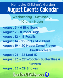 Kentucky Children's Garden Special Daily Event