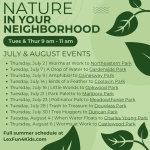 Nature In Your Neighborhood July 26