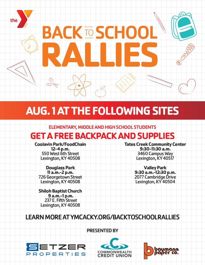 YMCA Back to School Rallies 2026 Main Flyer