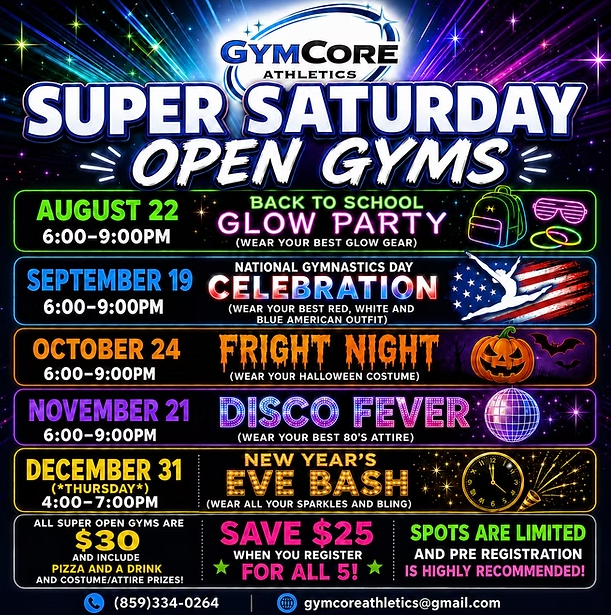 Super Saturday Open Gym Fall 2026